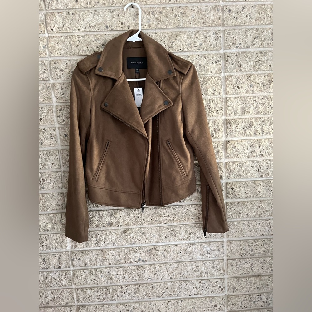 NWOT! Banana Republic Factory Faux Suede Moto Jacket